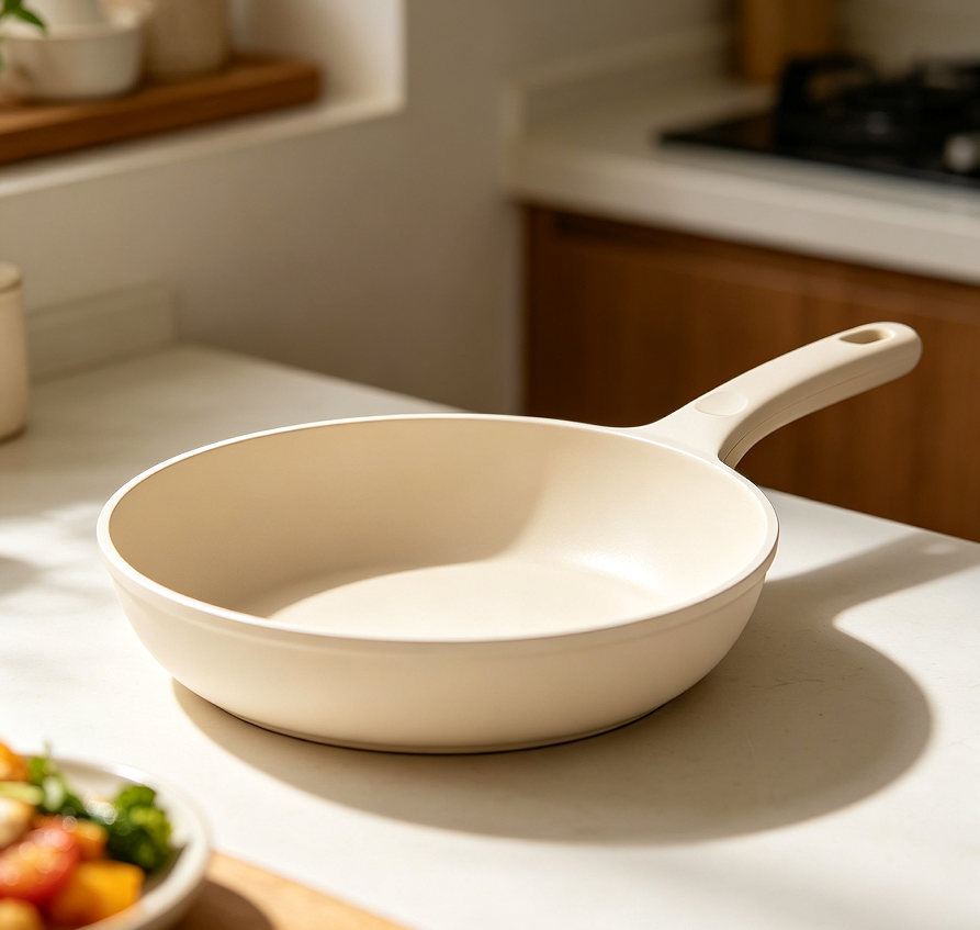Lightweight Ceramic Coated Frying Pan with Grip